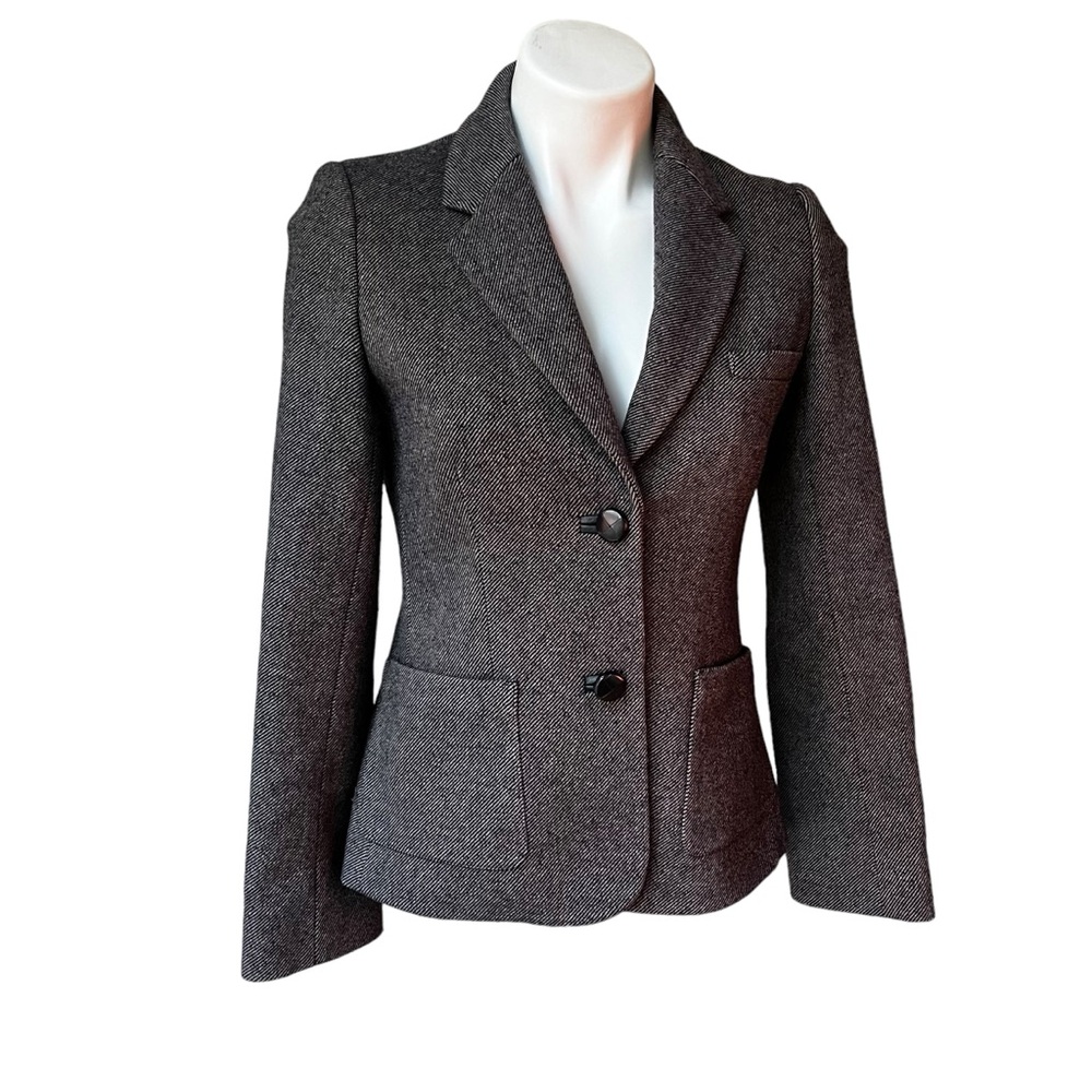 Vintage Jaeger London Herringbone Patch Pocket Blazer Jacket, US 6 (runs small)